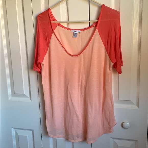 Peachy Pink Baseball Tee - Picture 1 of 3